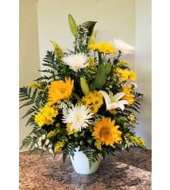 Drops of Sunshine Basket. An arrangement by Zaisers Florist and Greenhouse.