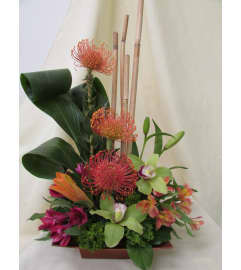 Trip to Paradise. An arrangement by Always in Bloom Flower Shop.