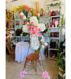 Cross of Hope. An arrangement by Sonia's Florist.