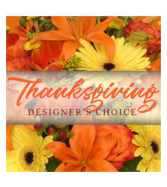 Thanksgiving Handcrafted Designer Choice. An arrangement by The Studio at Barrie Flowers.