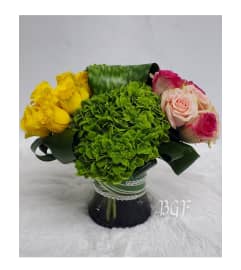 Pave With A Twist. An arrangement by Brickell Exclusive Blooms.