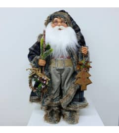 Blue Plaid Coat Santa. An arrangement by Anderson Flowers.