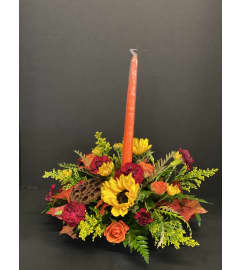 Designer Choice Thanksgiving Centerpiece. An arrangement by Petals and Co..