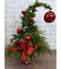 Grinch Tree 2025. An arrangement by Northwest Florist.