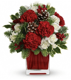 MAKE MERRRY. An arrangement by Elegant Florist.