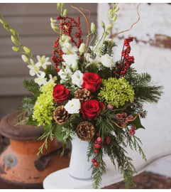 Joyful Christmas Cheer. An arrangement by Napanee Blooms.