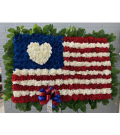 Old Glory Flag. An arrangement by Flowers By Maria.