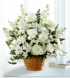 All White Garden Mix. An arrangement by Crown Heights Florist and Fruit Baskets.