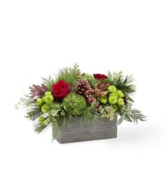 Christmas Cabin Bqt by Ftd. An arrangement by Hooray's From Hollywood Inc.