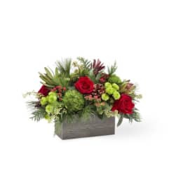 Christmas Cabin Bqt by Ftd. An arrangement by Hooray's From Hollywood Inc.