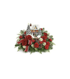Thomas Kinkade's Flower Arrangement Hero's Welcome 2020. An arrangement by Triple A Florist.