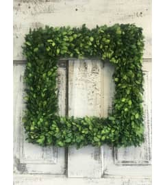 Preserved Boxwood Wreath. An arrangement by Donato's Floral.