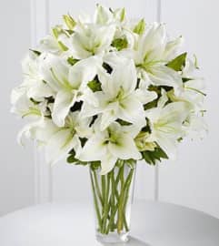 White Oriental Sophistication. An arrangement by Doral Flower District and Design.