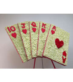 Royal Flush - Gambling Poker. An arrangement by Elegant Florist.