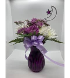 Daddy's Little Purple Princess Bouquet. An arrangement by Bayfield Blooms.