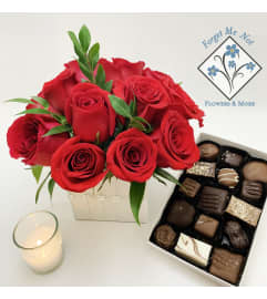 Love's Keepsake Package. An arrangement by Forget Me Not Flowers and More.