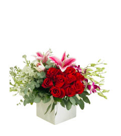 Love's Corner. An arrangement by The Flower Patch Florist.