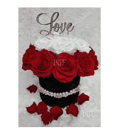 Casino Royale Love Preserved Roses Edition. An arrangement by Brickell Exclusive Blooms.