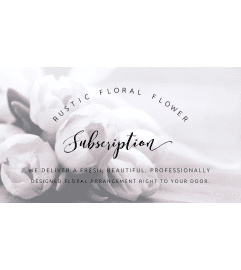 Fresh flower subscription once monthly. An arrangement by Rustic Floral and Gifts.