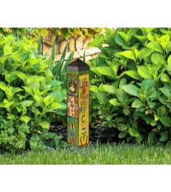 LESSONS FROM MY CAT GARDEN ART POLE. An arrangement by Novak's Flower Shoppe.