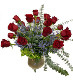 24 Red Roses. An arrangement by Lake Eola Florist.