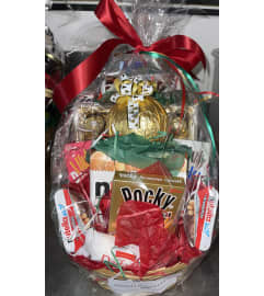 ALL CHOCOLATE GIFT BASKET. An arrangement by Angela's Floral Gallery.