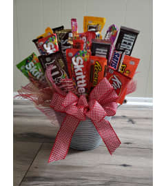 Sweet Candy Bouquet. An arrangement by The Flower Hut.