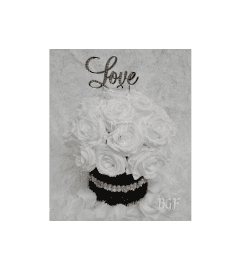 White Love in Suede Box Preserved Roses. An arrangement by Brickell Exclusive Blooms.