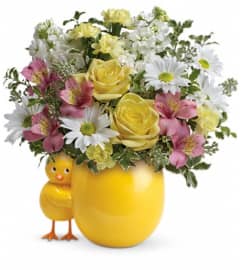 Sweet Little Peep - Baby Girl (Teleflora). An arrangement by North Liberty Flower Shop.