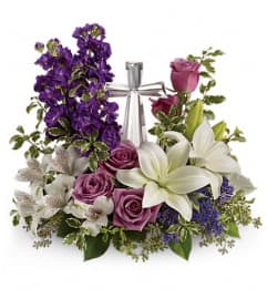 Grace and Majesty Remembrance Bouquet (Teleflora). An arrangement by North Liberty Flower Shop.