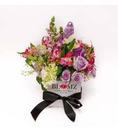 Mauve Mix Blumz Box. An arrangement by Blumz Floral Boutique.