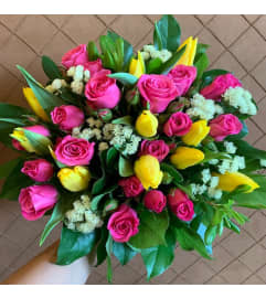 Shocking Pink. An arrangement by Petals.