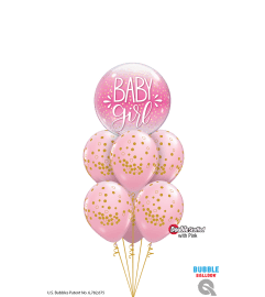Tickled Pink Bubble Balloon Bouquet. An arrangement by Balloon Bouquets Plus.