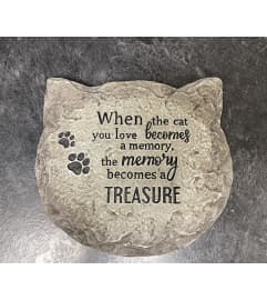Kitty Memorial Stone I. An arrangement by Awesome Blossom.