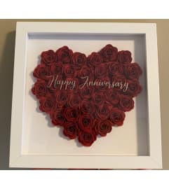 Heart Rose Shadow Box (PRE-ORDER ONLY). An arrangement by Petals.