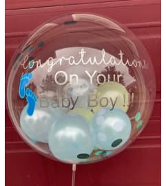 Baby Bubbly Balloon (Pre-Order Only). An arrangement by Petals.