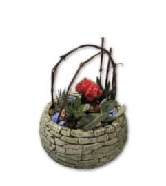 Joyful Dish Garden. An arrangement by Shalimar Flower Shop.