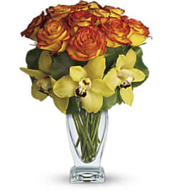 Sunset Glamour. An arrangement by Brickell Exclusive Blooms.