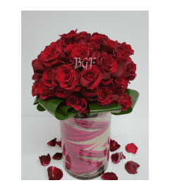 Red Roses Elegance. An arrangement by Brickell Exclusive Blooms.