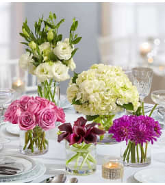 Simply Centerpiece Set. An arrangement by Aventura Glamour Flowers. Simply Centerpiece Set. An arrangement by Aventura Glamour Flowers.