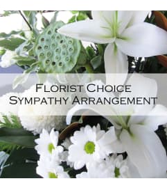 Designer Choice Sympathy Arrangement. An arrangement by Salinas Floral and Gifts.