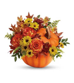 Teleflora Warm Fall Wishes Bouquet Flower Arrangement. An arrangement by Prime Florist.