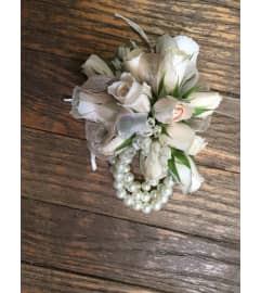 Wrist Corsage - Custom. An arrangement by The Petal and the Stem.