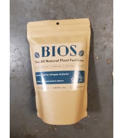BIOS All Natural Plant Fertilizer. An arrangement by The Bloom Room Floral Company.