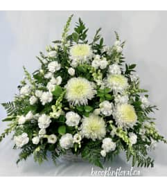 Large Peaceful White Basket. An arrangement by Brooklin Floral and Garden Shoppe Inc..