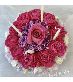 Floral Cake to Celebrate. An arrangement by Brooklin Floral and Garden Shoppe Inc..