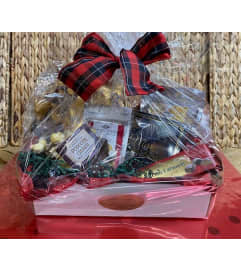 Christmas Chocolate and Goodies. An arrangement by Forest Florist.