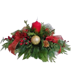 Christmas Wish Centrepiece. An arrangement by Flowers Plus.