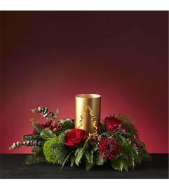 Through the Woods Winter Centerpiece. An arrangement by Roma James Gifts.