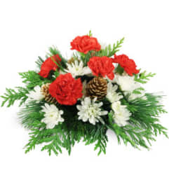Joyful Greetings Centerpiece. An arrangement by Nicol Florist.